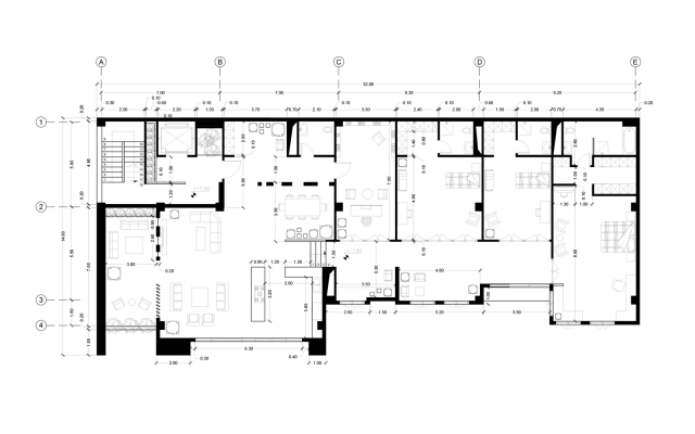 طراحی و ترسیم نقشه های فاز یک معماری در نرم افزار اتوکد انجام دهم.